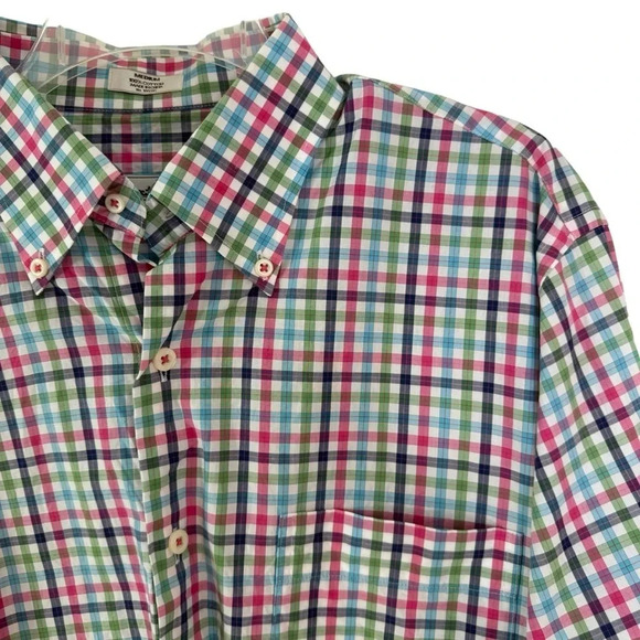 Peter Millar Cotton Plaid Button Down Shirt Size M - Picture 5 of 13